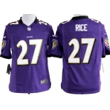 Nike Baltimore Ravens #27 Ray Rice Purple Game Jersey