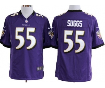 Nike Baltimore Ravens #55 Terrell Suggs Purple Game Jersey