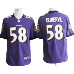 Nike Baltimore Ravens #58 Elvis Dumervil Purple Game Jersey