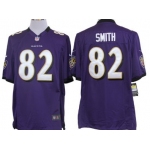 Nike Baltimore Ravens #82 Torrey Smith Purple Game Jersey