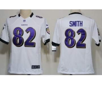 Nike Baltimore Ravens #82 Torrey Smith White Game Jersey