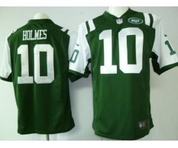 Nike New York Jets #10 Santonio Holmes Green Game Jersey