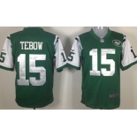 Nike New York Jets #15 Tim Tebow Green Game Jersey