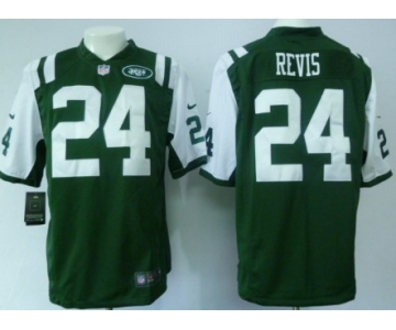 Nike New York Jets #24 Darrelle Revis Green Game Jersey