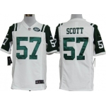 Nike New York Jets #57 Bart Scott White Game Jersey