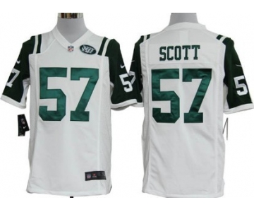 Nike New York Jets #57 Bart Scott White Game Jersey