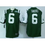 Nike New York Jets #6 Mark Sanchez Green Game Jersey