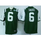 Nike New York Jets #6 Mark Sanchez Green Game Jersey