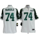 Nike New York Jets #74 Nick Mangold White Game Jersey