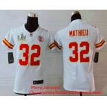 Youth Kansas City Chiefs #32 Tyrann Mathieu White 2021 Super Bowl LV Vapor Untouchable Stitched Nike Limited NFL Jersey