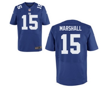 Men's New York Giants #15 Brandon Marshall Royal Blue Team Color Stitched NFL Nike Elite Jersey