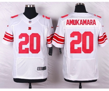 Men's New York Giants #20 Prince Amukamara White Road NFL Nike Elite Jersey