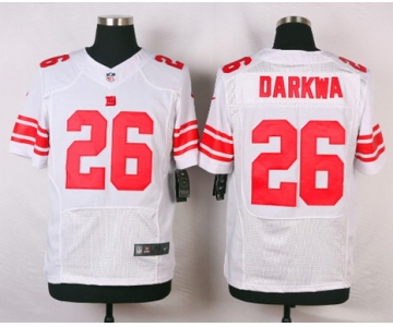 Men's New York Giants #26 Orleans Darkwa White Road NFL Nike Elite Jersey