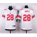 Men's New York Giants #28 Eli Apple White Road NFL Nike Elite Jersey