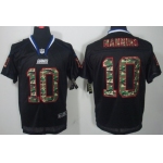 Nike New York Giants #10 Eli Manning Black With Camo Elite Jersey