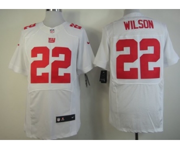 Nike New York Giants #22 David Wilson White Elite Jersey