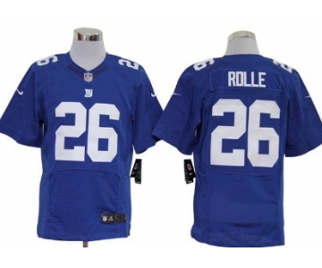 Nike New York Giants #26 Antrel Rolle Blue Elite Jersey