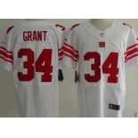 Nike New York Giants #34 Deon Grant White Elite Jersey