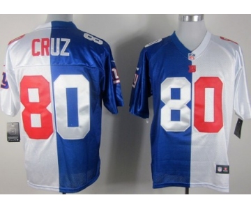 Nike New York Giants #80 Victor Cruz Blue/White Two Tone Elite Jersey