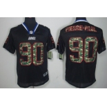 Nike New York Giants #90 Jason Pierre-Paul Black With Camo Elite Jersey