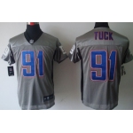 Nike New York Giants #91 Justin Tuck Gray Shadow Elite Jersey