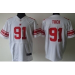 Nike New York Giants #91 Justin Tuck White Elite Jersey