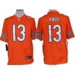 Nike Chicago Bears #13 Johnny Knox Orange Game Jersey