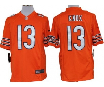 Nike Chicago Bears #13 Johnny Knox Orange Game Jersey