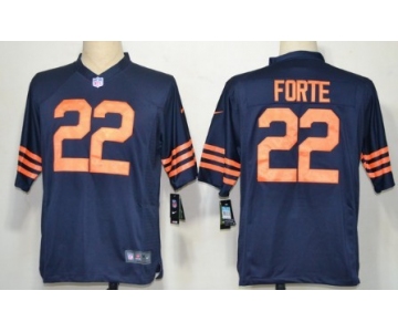 Nike Chicago Bears #22 Matt Forte Blue With Orange Game Jersey