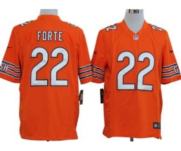 Nike Chicago Bears #22 Matt Forte Orange Game Jersey