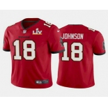 Men's Tampa Bay Buccaneers #18 Tyler Johnson Red 2021 Super Bowl LV Limited Stitched NFL Jersey