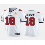 Men's Tampa Bay Buccaneers #18 Tyler Johnson White 2021 Super Bowl LV Limited Stitched NFL Jersey