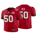 Men's Tampa Bay Buccaneers #50 Vita Vea Red 2021 Super Bowl LV Limited Stitched NFL Jersey
