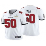Men's Tampa Bay Buccaneers #50 Vita Vea White 2021 Super Bowl LV Limited Stitched NFL Jersey