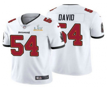 Men's Tampa Bay Buccaneers #54 Lavonte David White 2021 Super Bowl LV Limited Stitched NFL Jersey