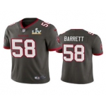 Men's Tampa Bay Buccaneers #58 Shaquil Barrett Grey 2021 Super Bowl LV Limited Stitched NFL Jersey