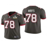 Men's Tampa Bay Buccaneers #78 Tristan Wirfs Grey 2021 Super Bowl LV Limited Stitched NFL Jersey