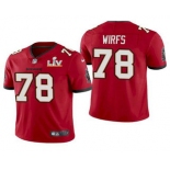 Men's Tampa Bay Buccaneers #78 Tristan Wirfs Red 2021 Super Bowl LV Limited Stitched NFL Jersey