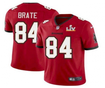 Men's Tampa Bay Buccaneers #84 Cameron Brate Red 2021 Super Bowl LV Limited Stitched NFL Jersey