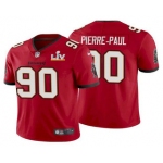 Men's Tampa Bay Buccaneers #90 Jason Pierre-Paul Red 2021 Super Bowl LV Limited Stitched NFL Jersey