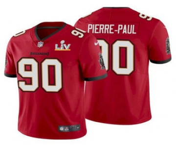 Men's Tampa Bay Buccaneers #90 Jason Pierre-Paul Red 2021 Super Bowl LV Limited Stitched NFL Jersey
