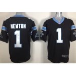Nike Carolina Panthers #1 Cam Newton Black Game Jersey