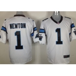 Nike Carolina Panthers #1 Cam Newton White Game Jersey