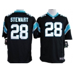 Nike Carolina Panthers #28 Jonathan Stewart Black Game Jersey