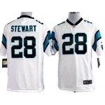 Nike Carolina Panthers #28 Jonathan Stewart White Game Jersey