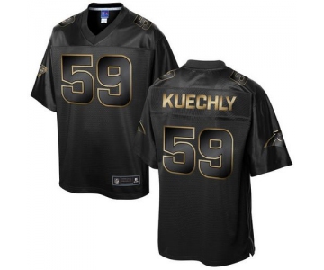Nike Panthers #59 Luke Kuechly Pro Line Black Gold Collection Men's Stitched NFL Game Jersey