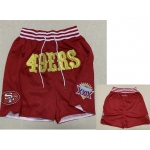 Men's San Francisco 49ers Red XXIX Super Bowl Patch Just Don Shorts