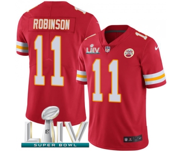 Nike Chiefs #11 Demarcus Robinson Red Super Bowl LIV 2020 Team Color Youth Stitched NFL Vapor Untouchable Limited Jersey