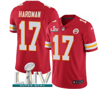 Nike Chiefs #17 Mecole Hardman Red Super Bowl LIV 2020 Team Color Youth Stitched NFL Vapor Untouchable Limited Jersey
