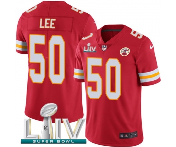 Nike Chiefs #50 Darron Lee Red Super Bowl LIV 2020 Team Color Youth Stitched NFL Vapor Untouchable Limited Jersey
